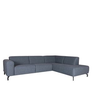 Bank Fano 2,5-Zits + Ottomane Antraciet Texture Perspectief 1