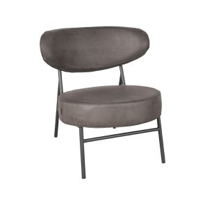 Fauteuil Zack Antraciet Micro Suede 85x79x82 Cm Perspectief