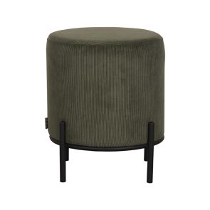 Poef Troy Forest Ribcord 41x41x48 cm Voorkant