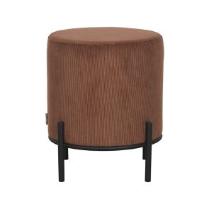 Poef Troy Rust Ribcord 41x41x48 cm Voorkant