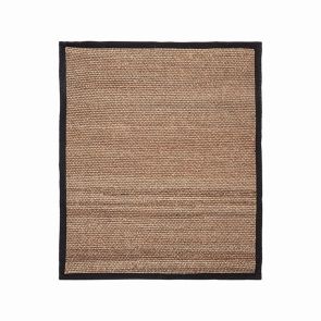 Vloerkleed Jute Naturel Jute Zwart Katoen 160x230 cm 1