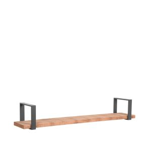 Wandplank Slam Rough Mangohout Burned Steel Metaal 120 cm 1