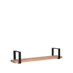 Wandplank Slam Rough Mangohout Zwart Metaal 100 cm 1