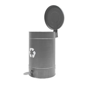 Pedaalemmer grijs metaal M verschillende kleuren label 51