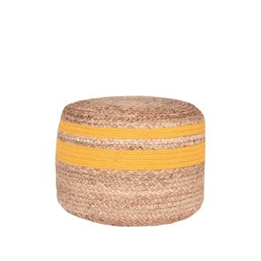 Poef Jute Geel 1